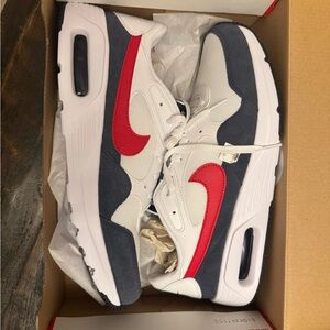 Nike Air Max with Red and Gray Accents